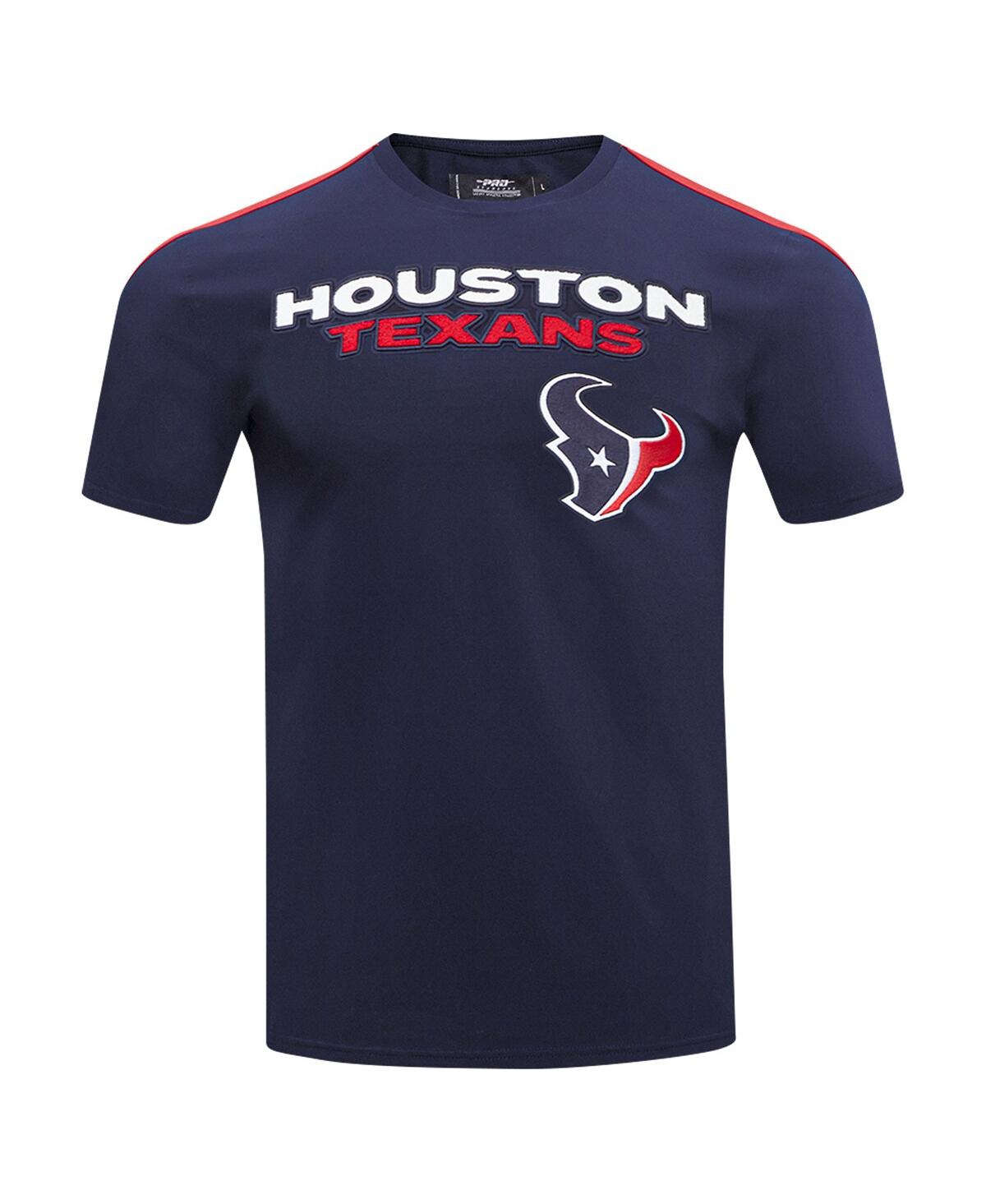 Pro Standard Men'sHouston Texans Striped T-Shirt - Navy
