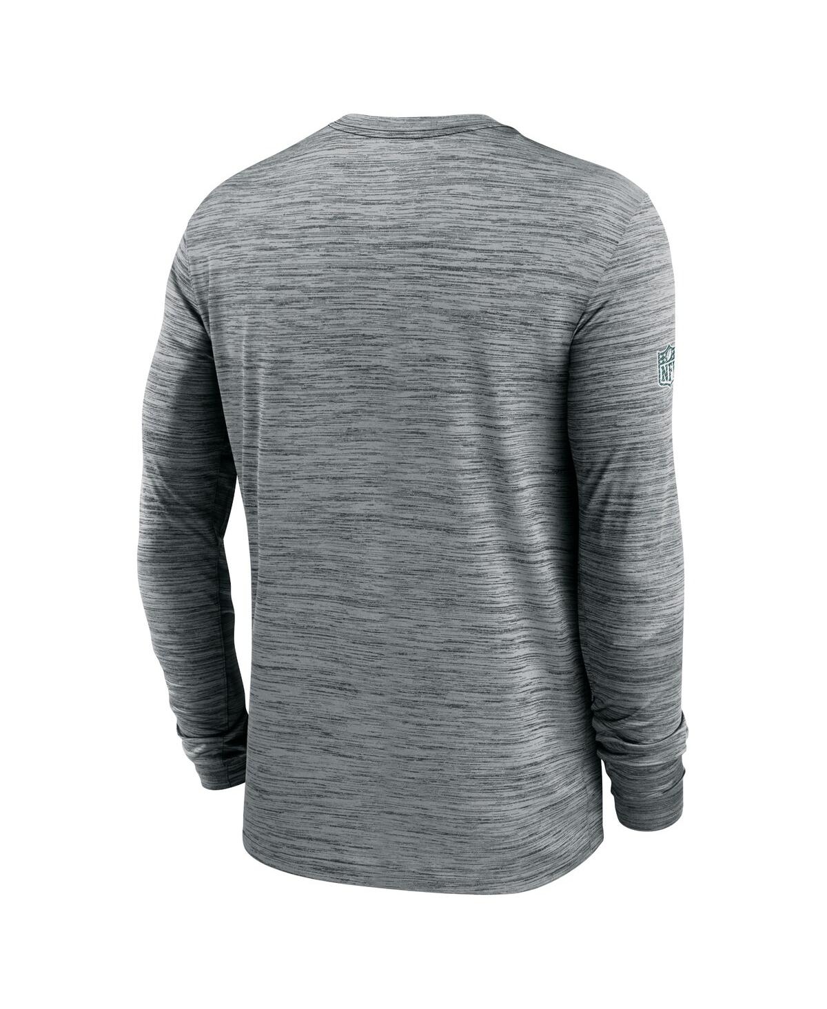 Nike Men's Gray Philadelphia Eagles 2024 Sideline Velocity Performance Long Sleeve T-Shirt