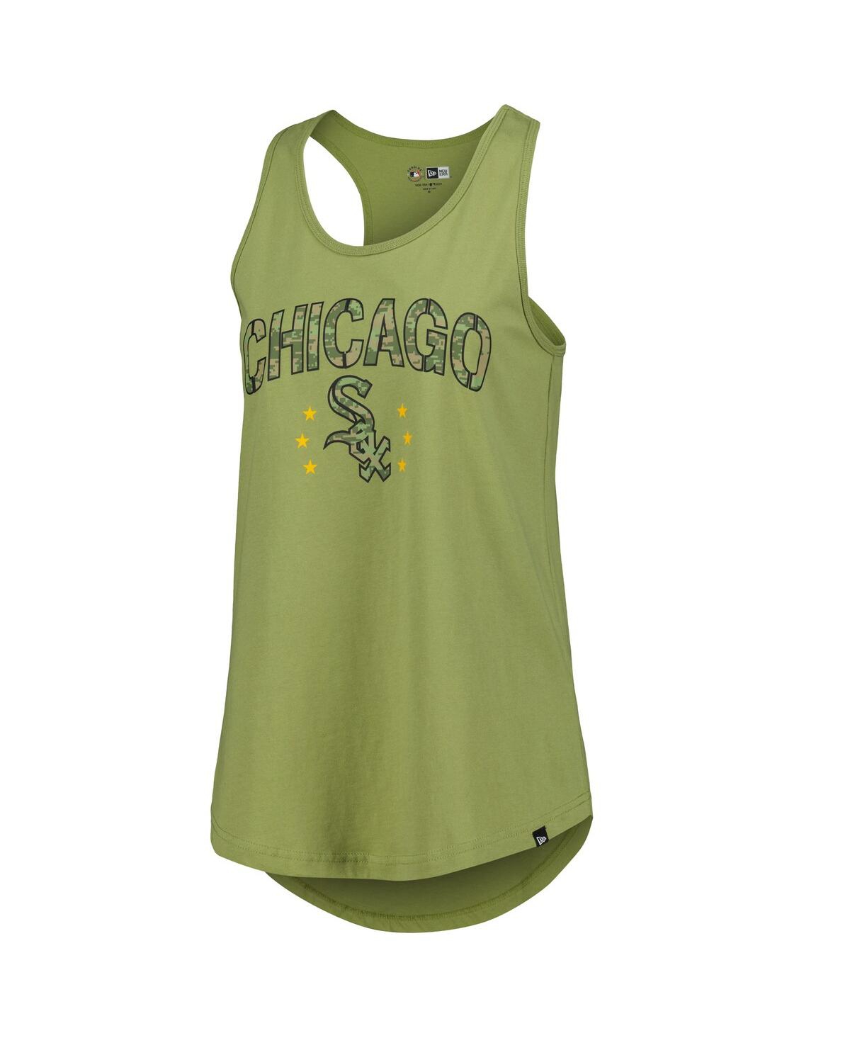 NEW ERA WOMEN'S OLIVE CHICAGO WHITE SOX ARMED FORCES DAY TANK TOP 