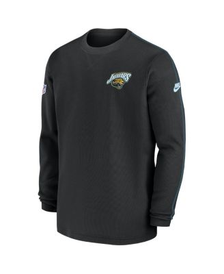 Men's Black Jacksonville Jaguars Throwback Alternate Logo Coach Long Sleeve Top