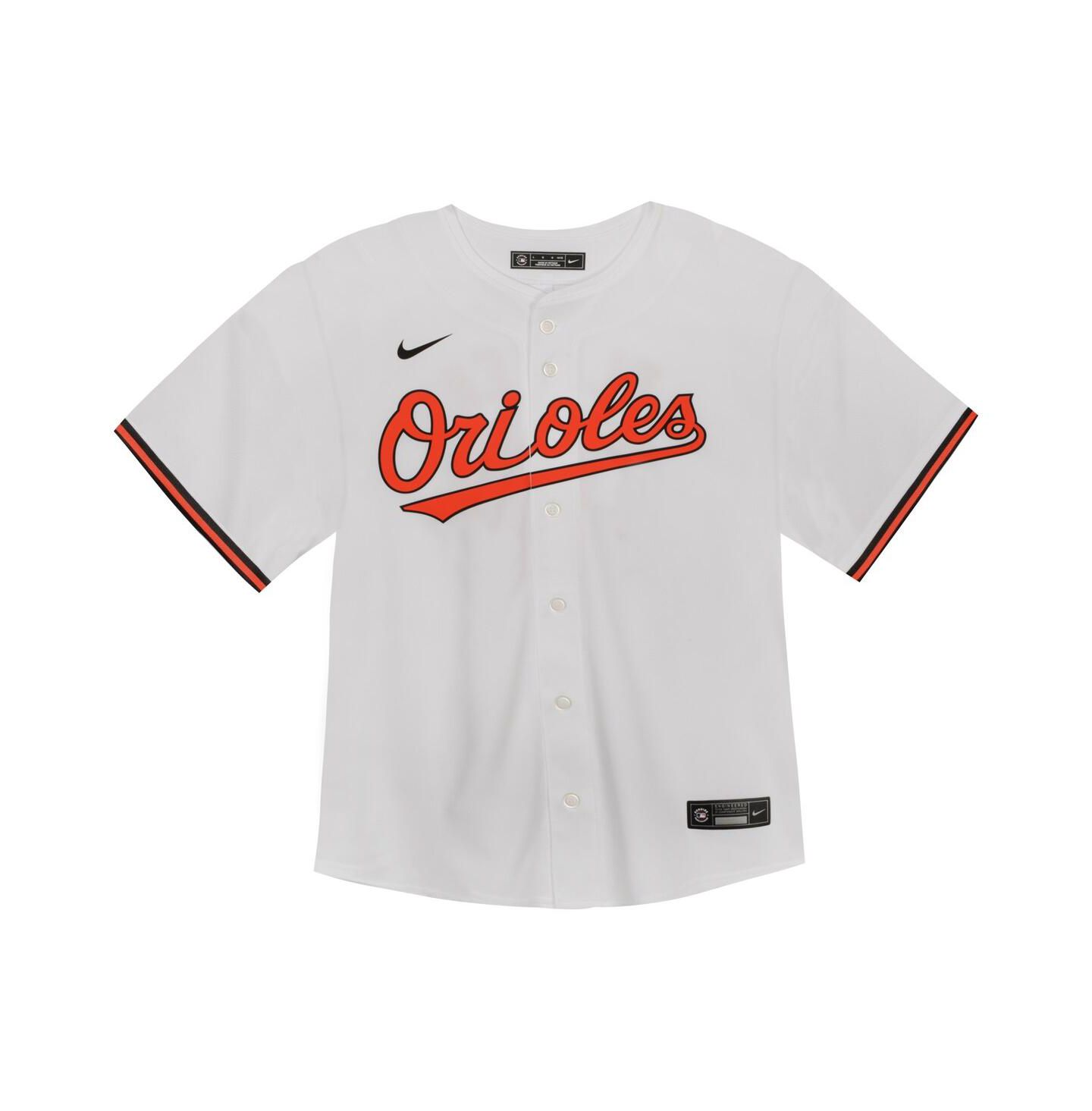 Топ Nike Adley Rutschman White Baltimore Orioles Game Jersey для мальчиков-малышей — фото 2