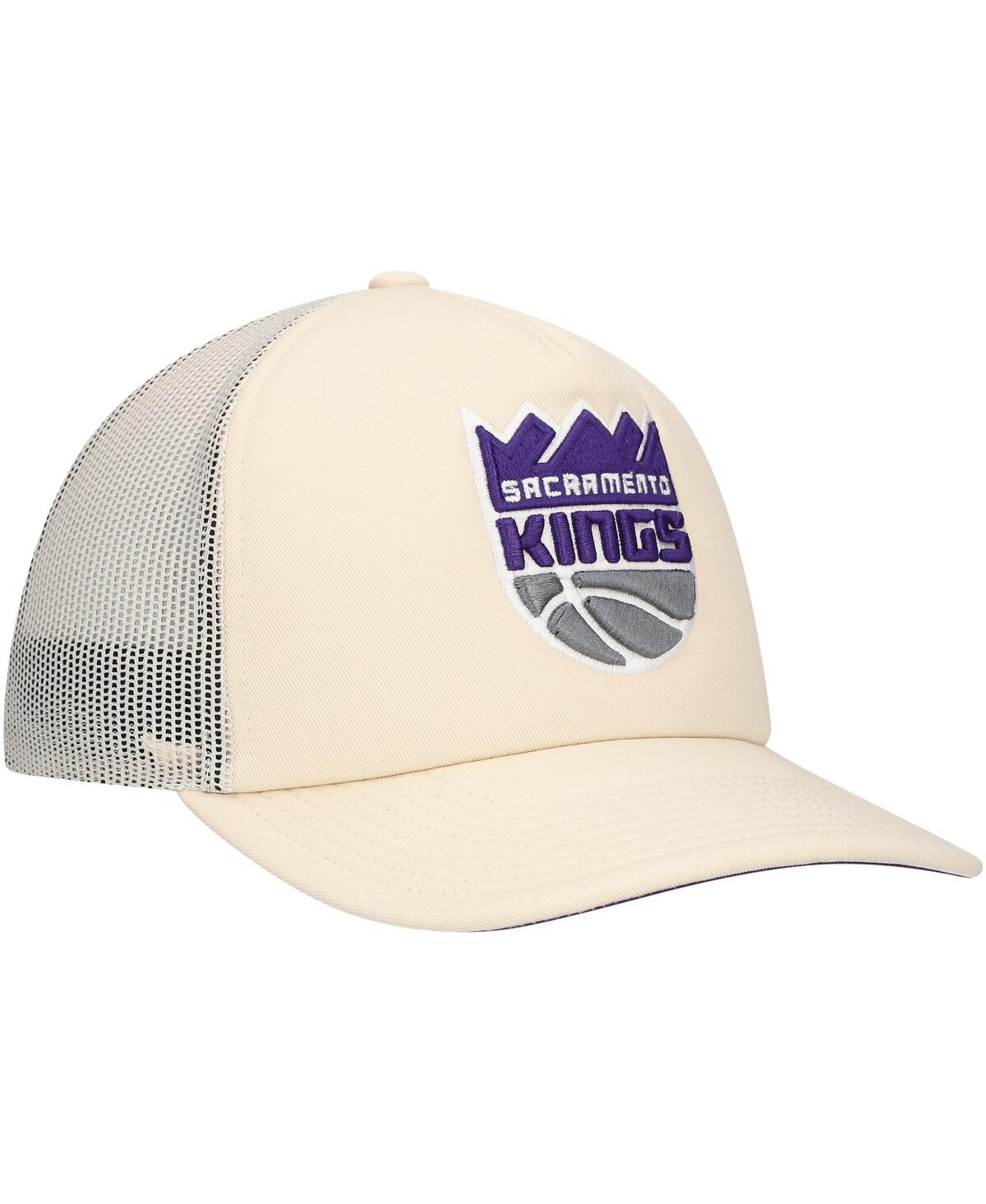 Mitchell & Ness Men's Cream Sacramento Kings Trucker Adjustable Hat In Cream