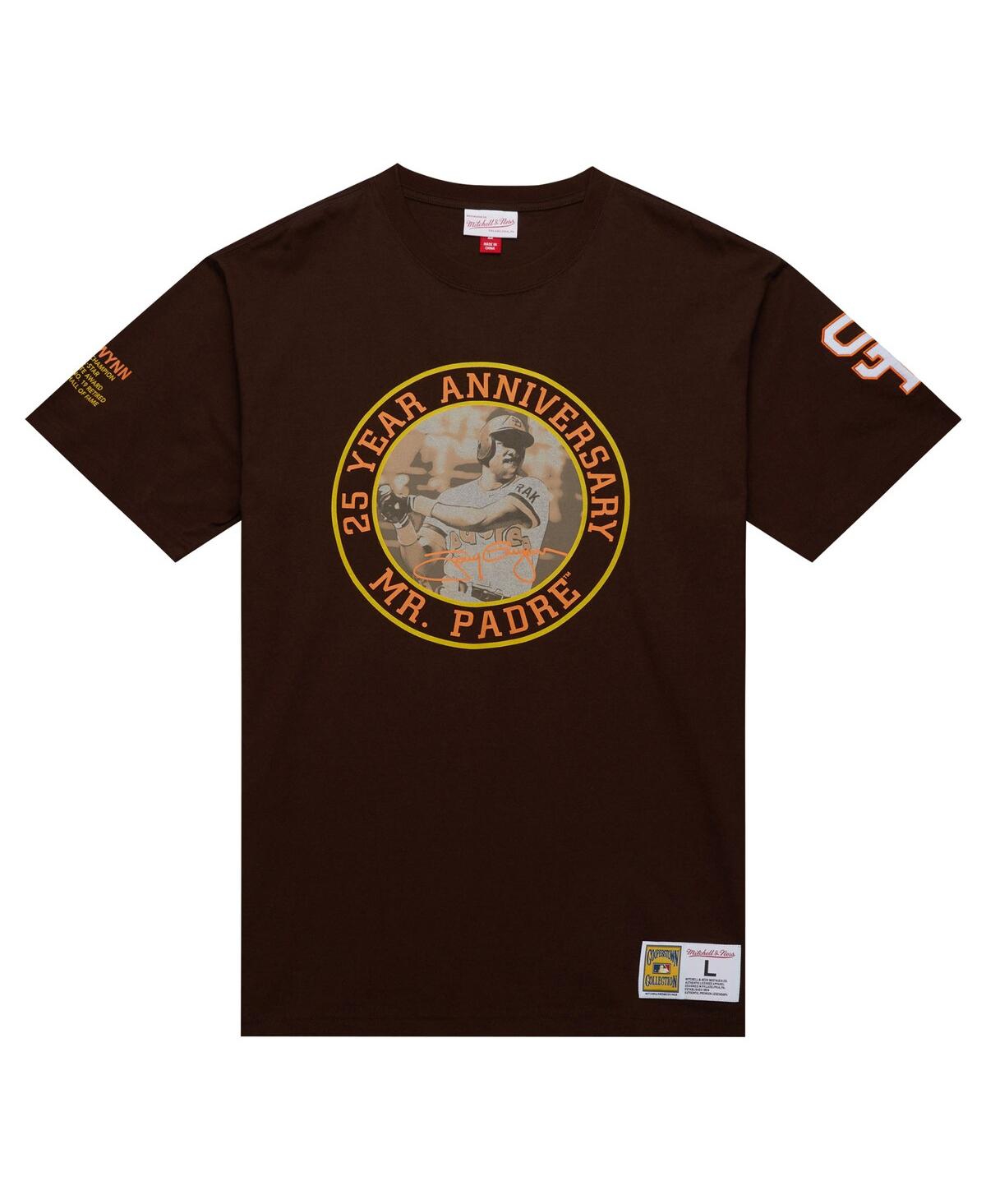 Mitchell & Ness Men's Tony Gwynn Brown San Diego Padres Legends Photo Real T-shirt In Brown