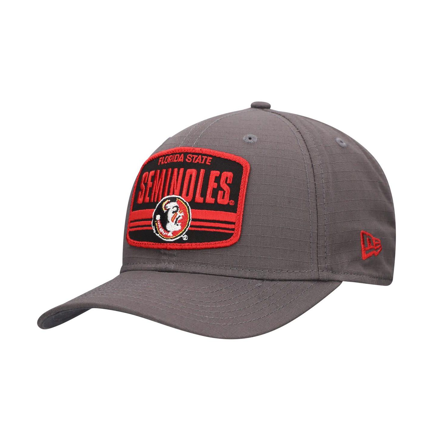 Мужская кепка New Era Charcoal Florida State Seminoles Team Elevated 9SEVENTY Adjustable Hat — фото 1
