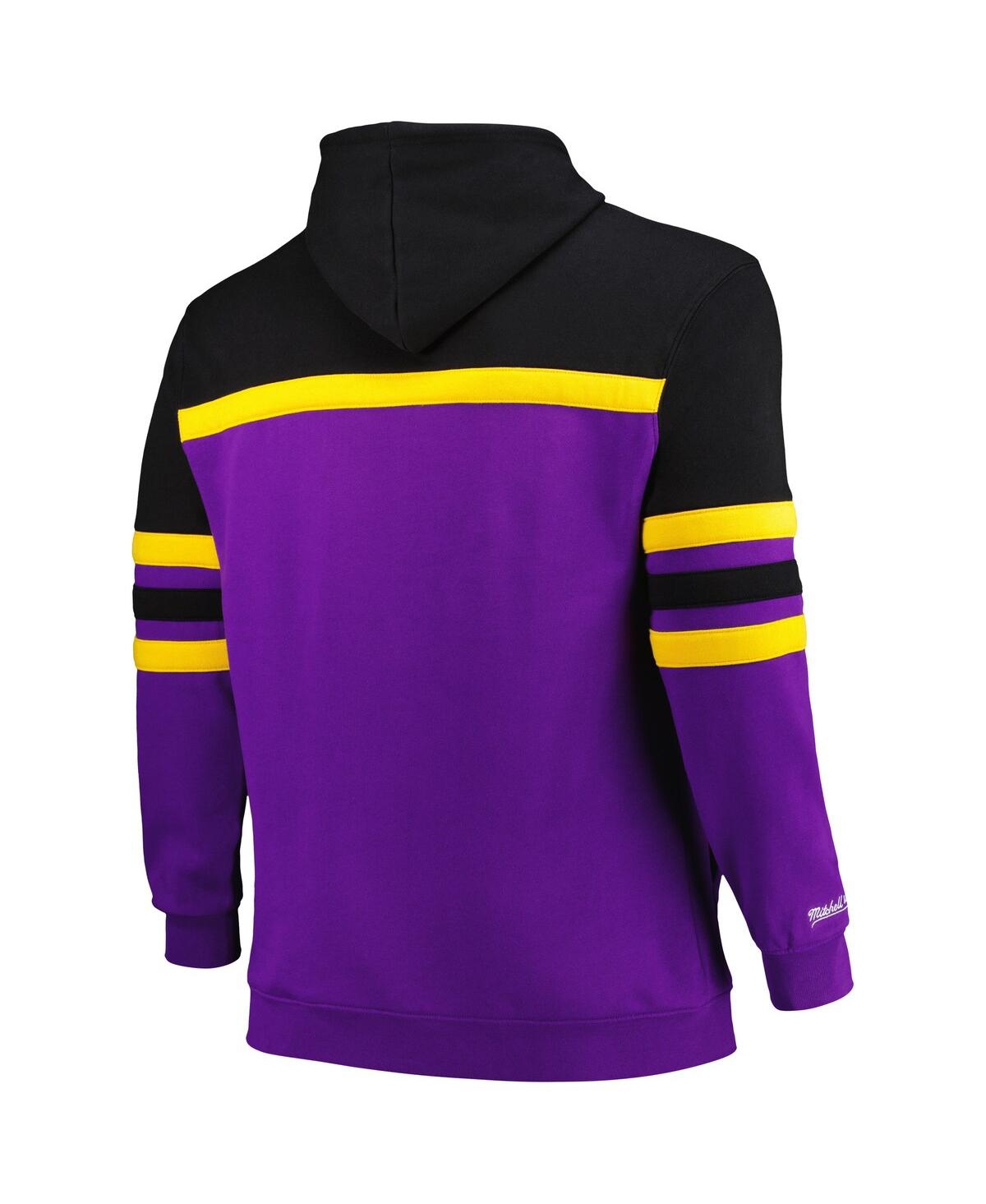 Mitchell & Ness Men's BlackLos Angeles Lakers Big Tall Hardwood Classics Head Coach Pullover Hoodie - Purple, Black