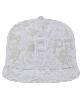 Men's White Pittsburgh Pirates Logo Dunes A-Frame Trucker 9FIFTY Snapback Hat