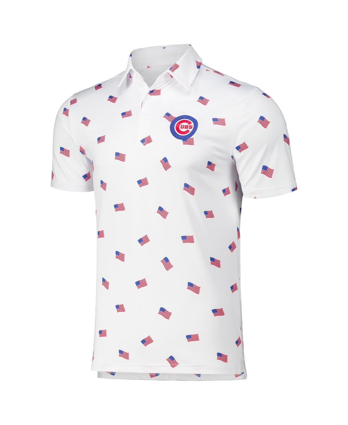Antigua Men's White Chicago Cubs Americana Polo In White