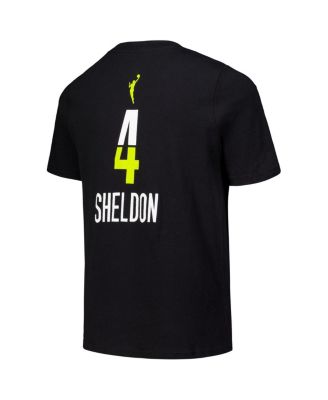 Big Boys and Girls Jacy Sheldon Black Dallas Wings Draft Rebel Edition Name Number T-Shirt