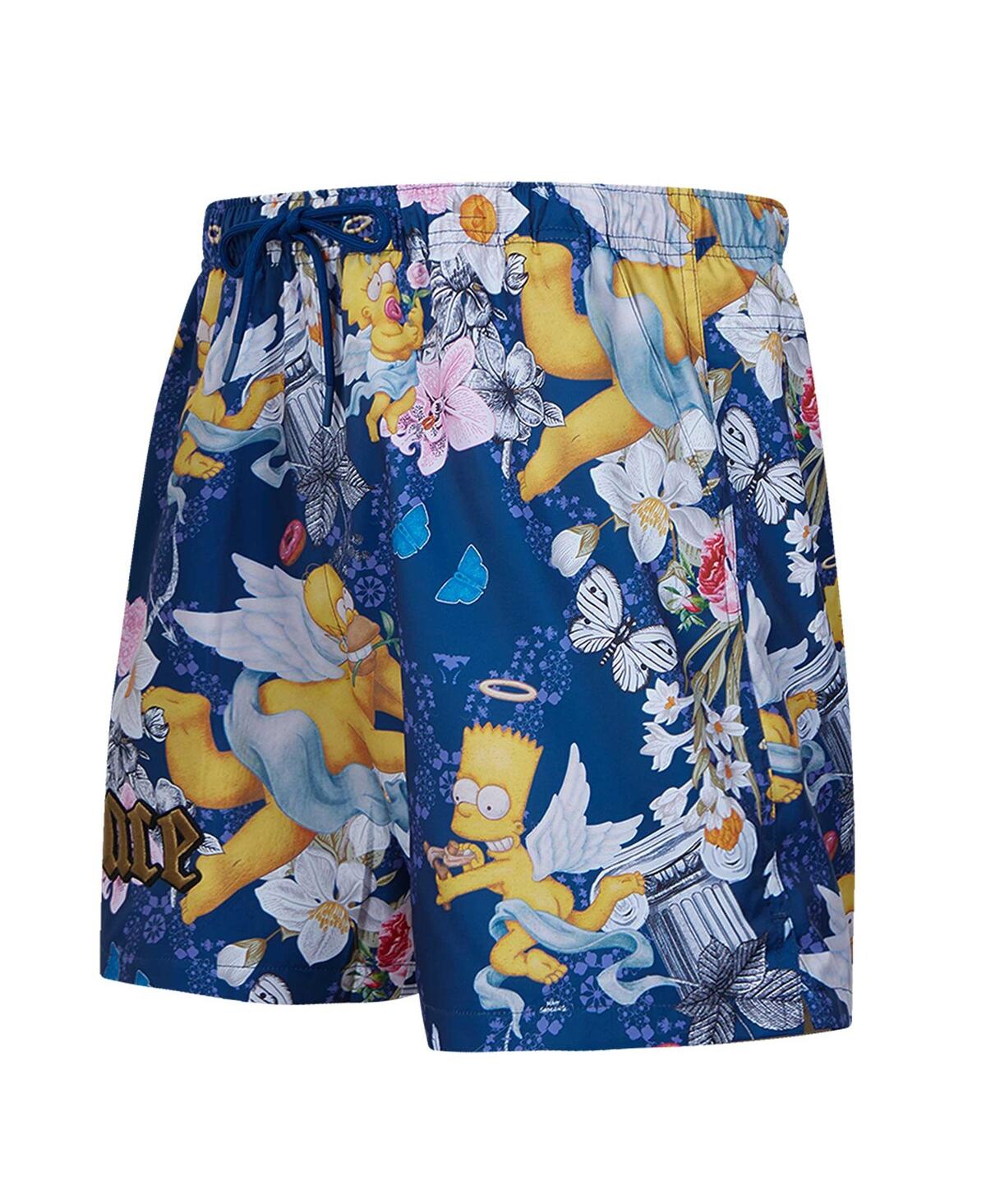 Freeze Max Men's Navy The Simpsons Peace Angels Woven Shorts In Navy
