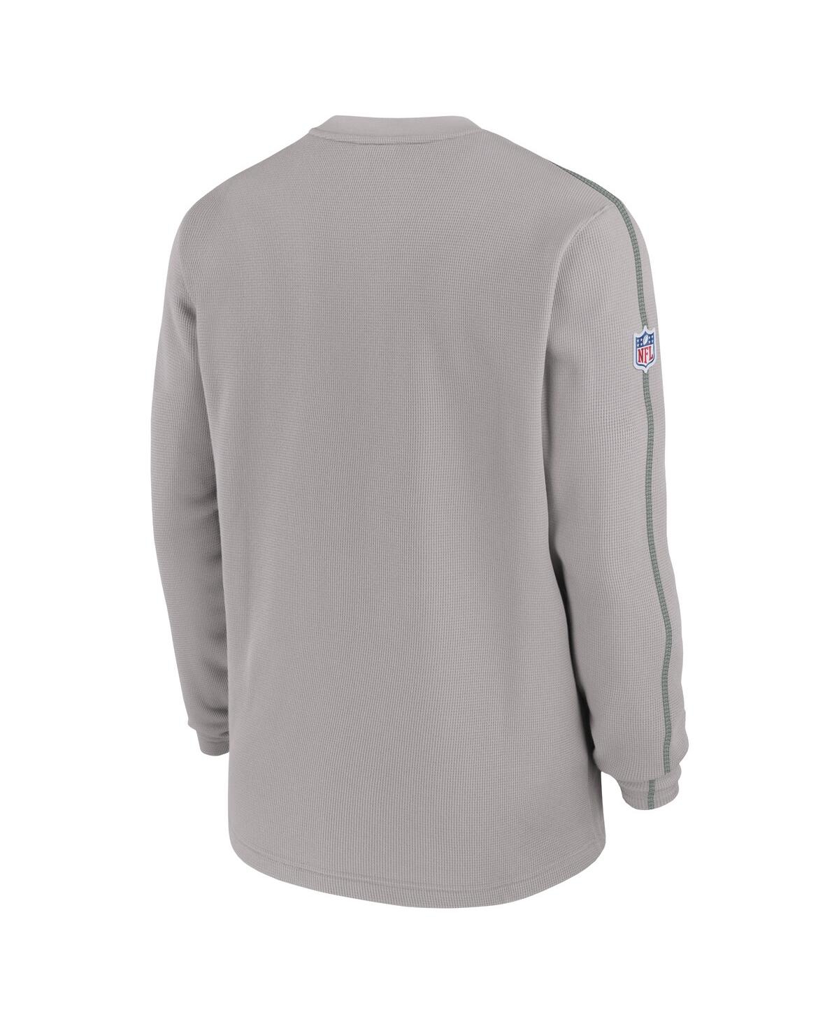 Nike Men'sGreen Bay Packers Alternate Logo Coach Long Sleeve T-Shirt - Gray