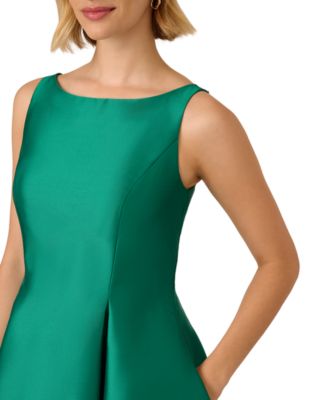 Women's Boat-Neck Fit & Flare Midi Dress