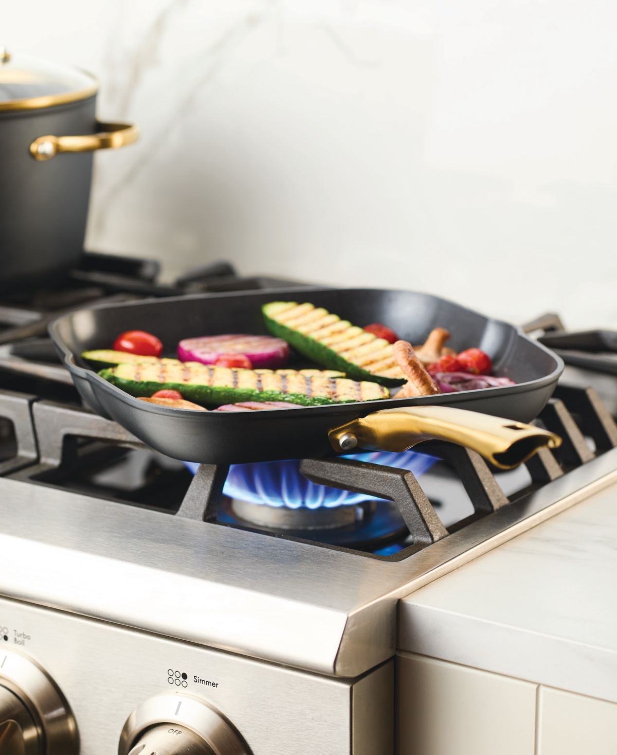 Farberware Forged Induction 11-inch Square Grill Pan In Black