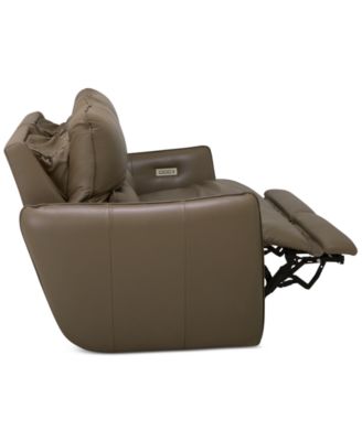 CLOSEOUT! Jekyns Leather Power Sofa, Created for Macy's