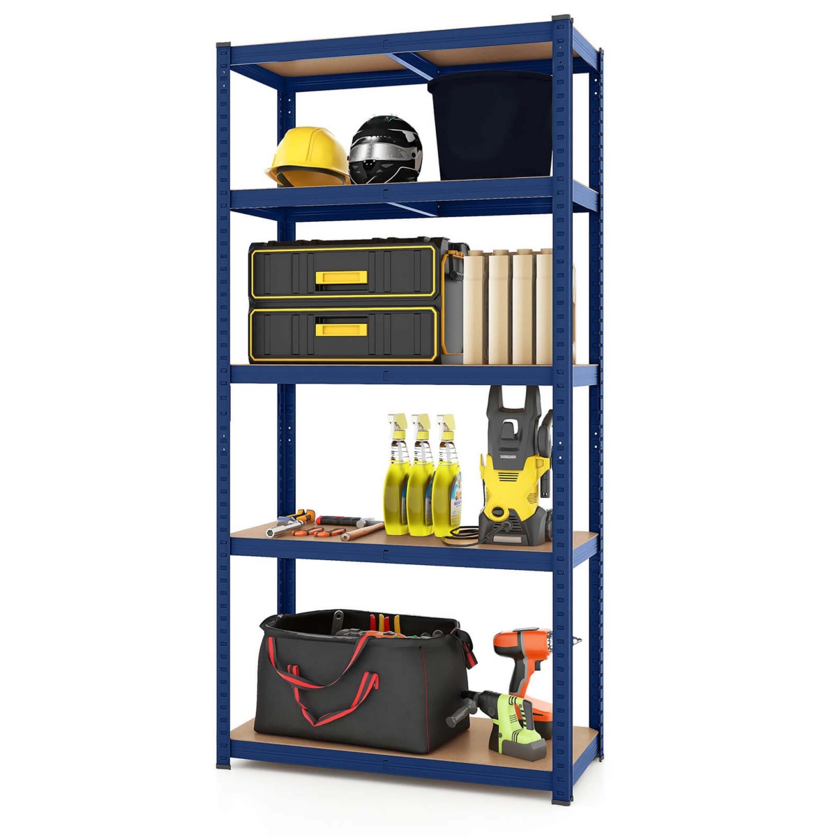 Costway 5 Tier Adjustable Garage Shelving Unit with lbs Max Load for Warehouse