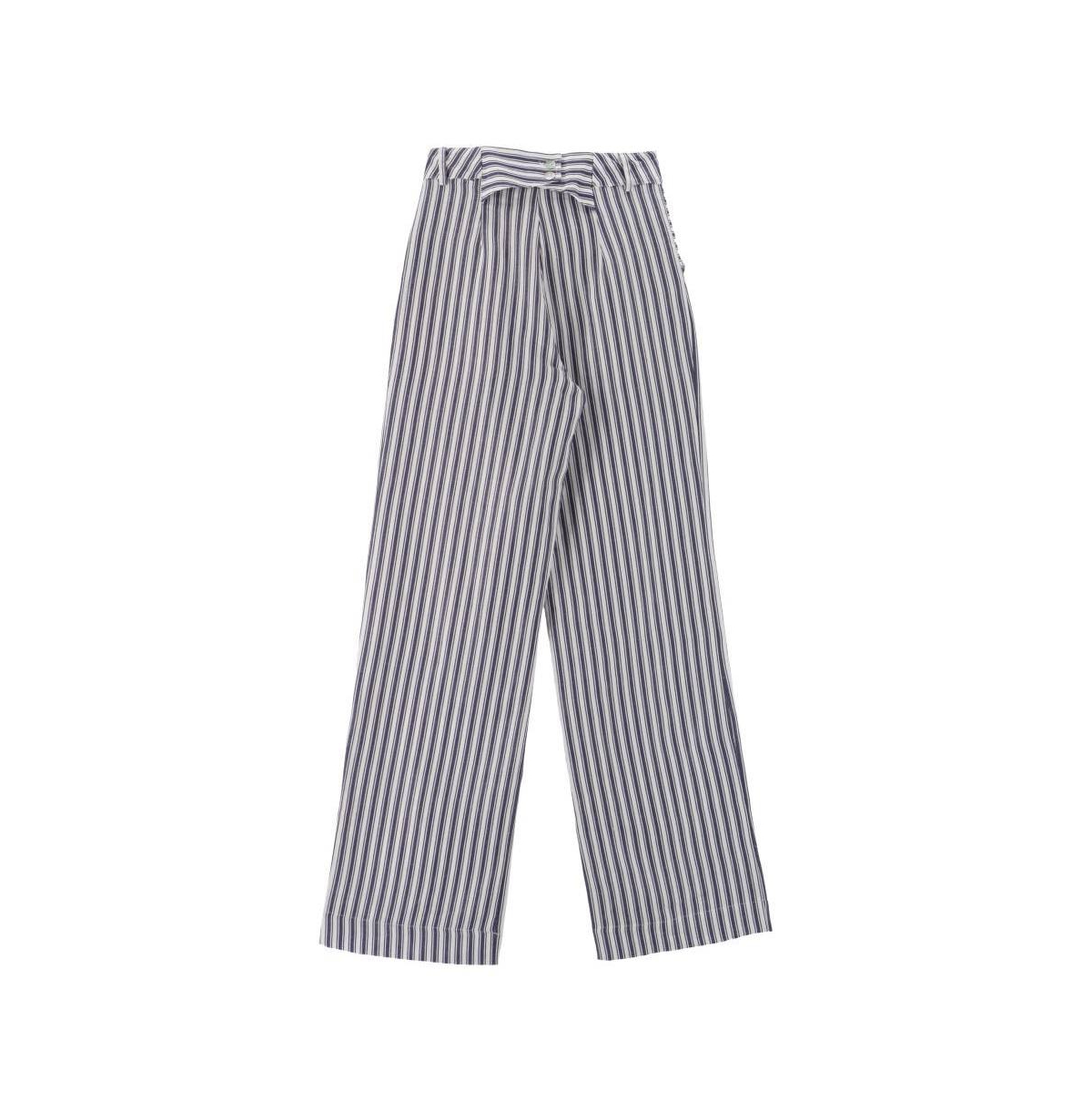 Alohas Women's Suzette Trousers - Stripes blue and white