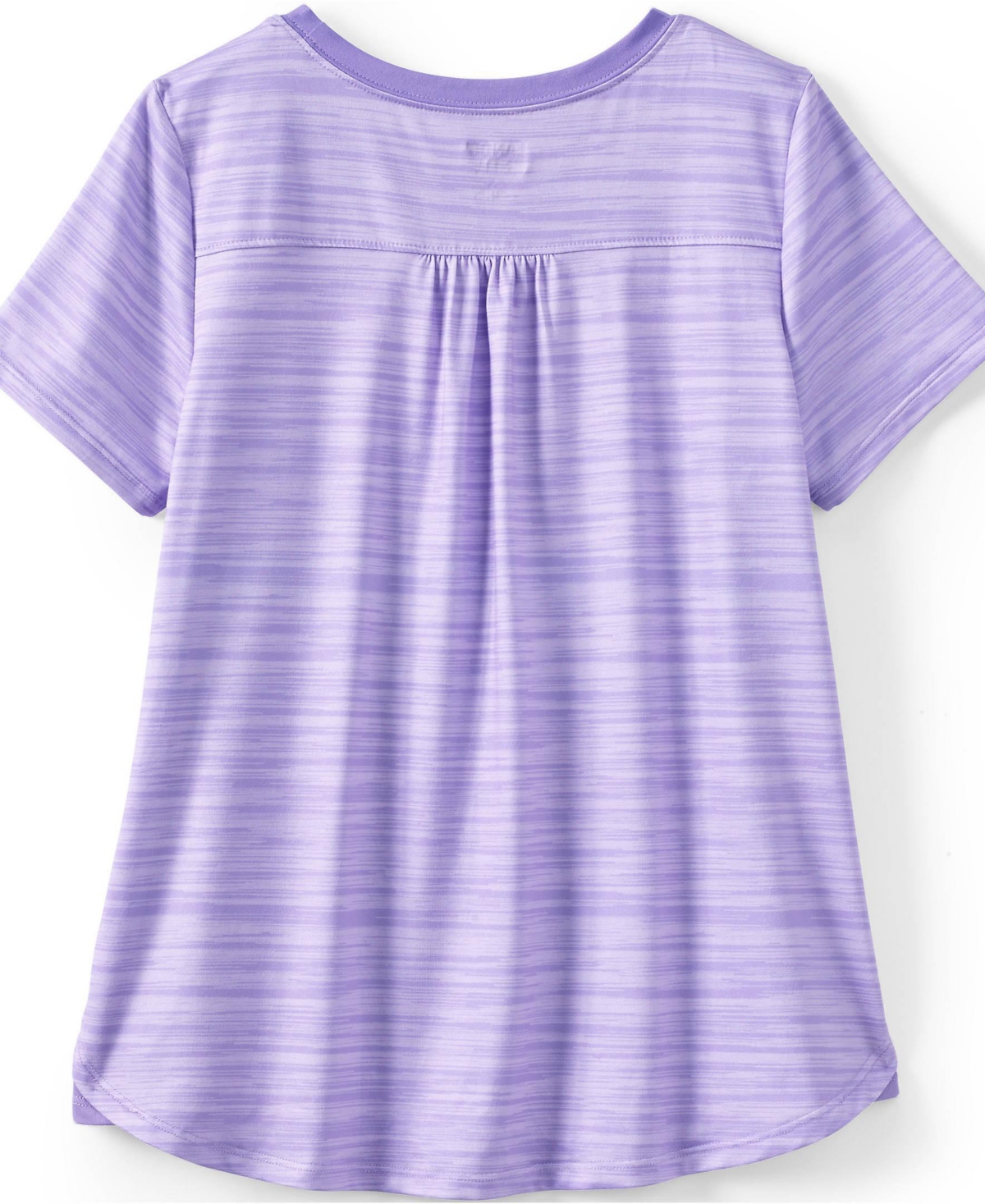 Lands' End Big Girls Plus Short Sleeve Active Curved Hem Tee