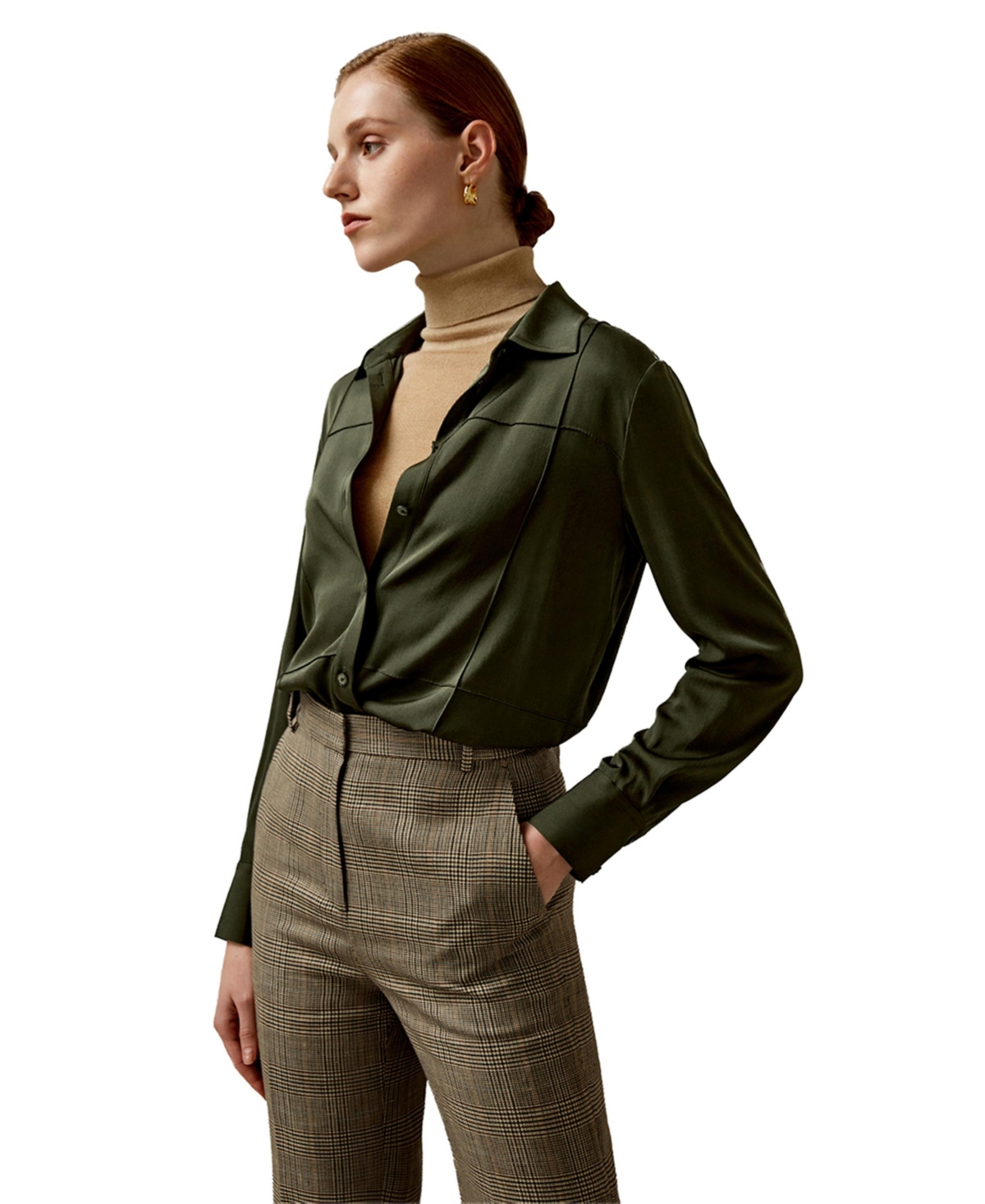 Sprezzatura Silk Blouse for Women - Natural white
