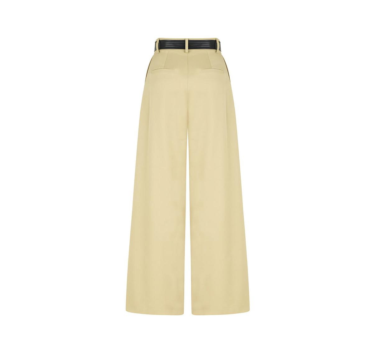 Nocturne Women's High Waist Pleated Pants -pastel green