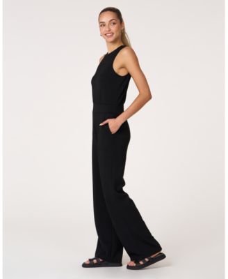 Women's Rebody That's a Wrap Wide Leg Scuba Jumpsuit