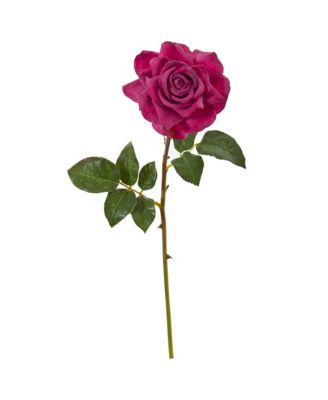 20” Rose Artificial Flowers - Set of 6 Faux Blooms for Classic Floral Decor