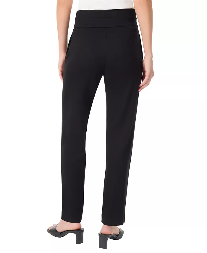 Women's Pull On High Double Wide Waistband Straight Leg Pants - thumbnail 2