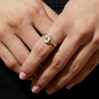 【ana luisa】AMARA シグネットリング 14K Black And Gold Ring | Ana Luisa | Online Jewelry Store At