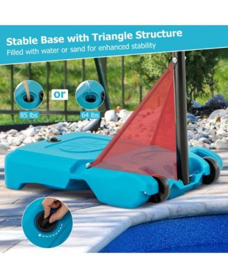 Pool Basketball Hoop 3.8-4.4 FT Adjustable Poolside BasketballGoal System