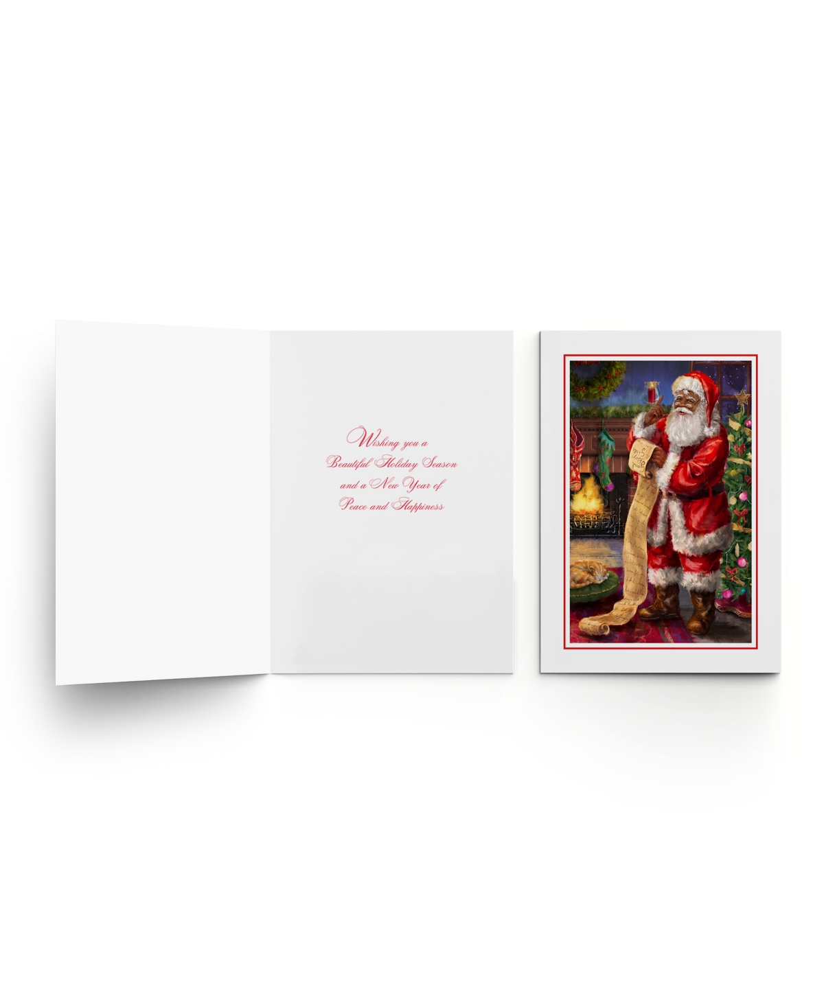 Masterpiece Studios Santa With List Holiday Boxed Cards In No Color