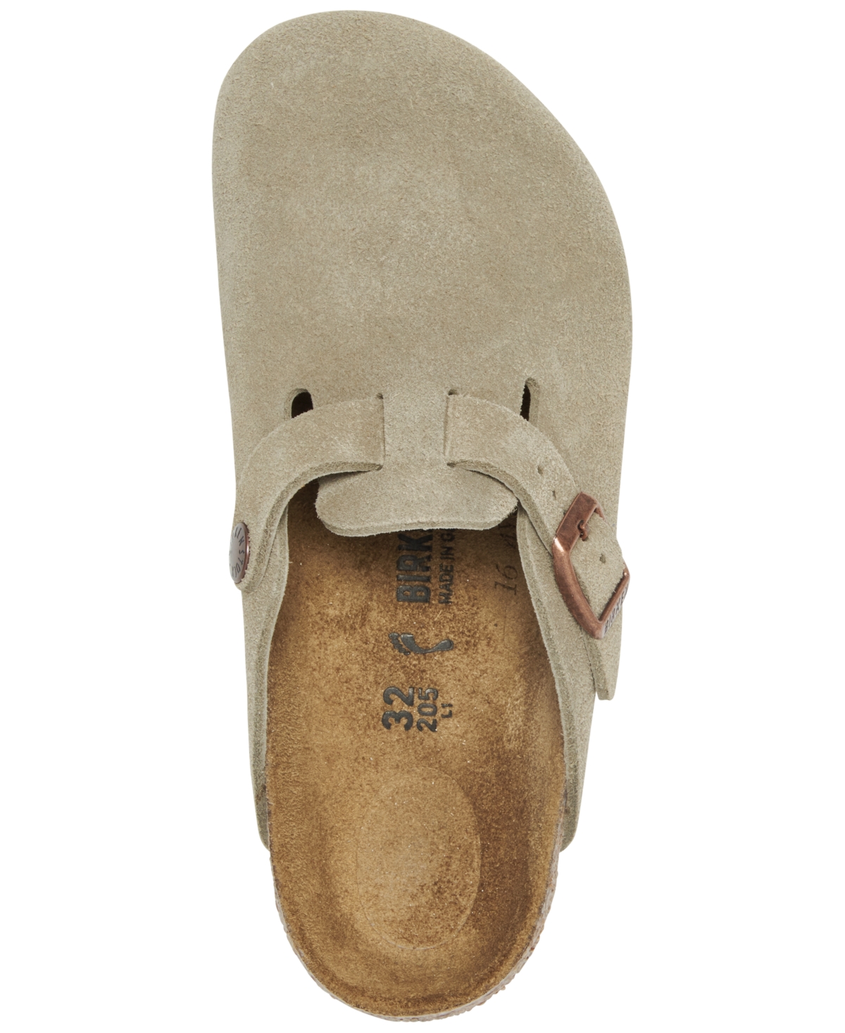 Birkenstock Little Kids Boston Suede Leather Clogs From Finish Line In Beige