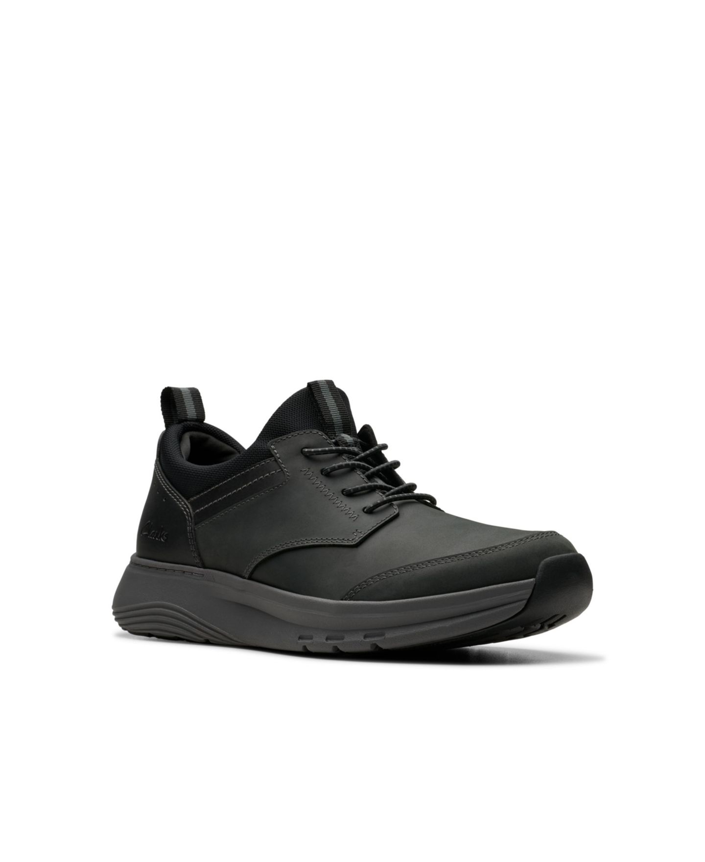 Мужские кроссовки Clarks Collection Motion Trek EZ, цвет: Чёрный кожаный — фото 1