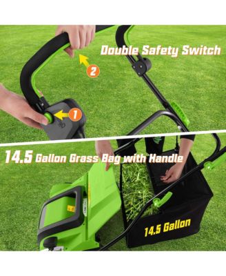 16-Inch Electric Dethatcher & Scarifier 15A 2-In-1 Lawn Dethatcher