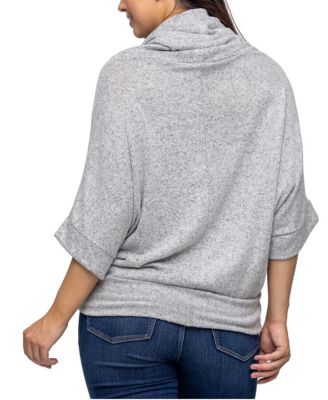 Women's Cowl Neck Dolman Sleeve Sweater Top