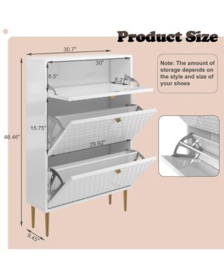 24 Pair MDF Shoe Cabinet