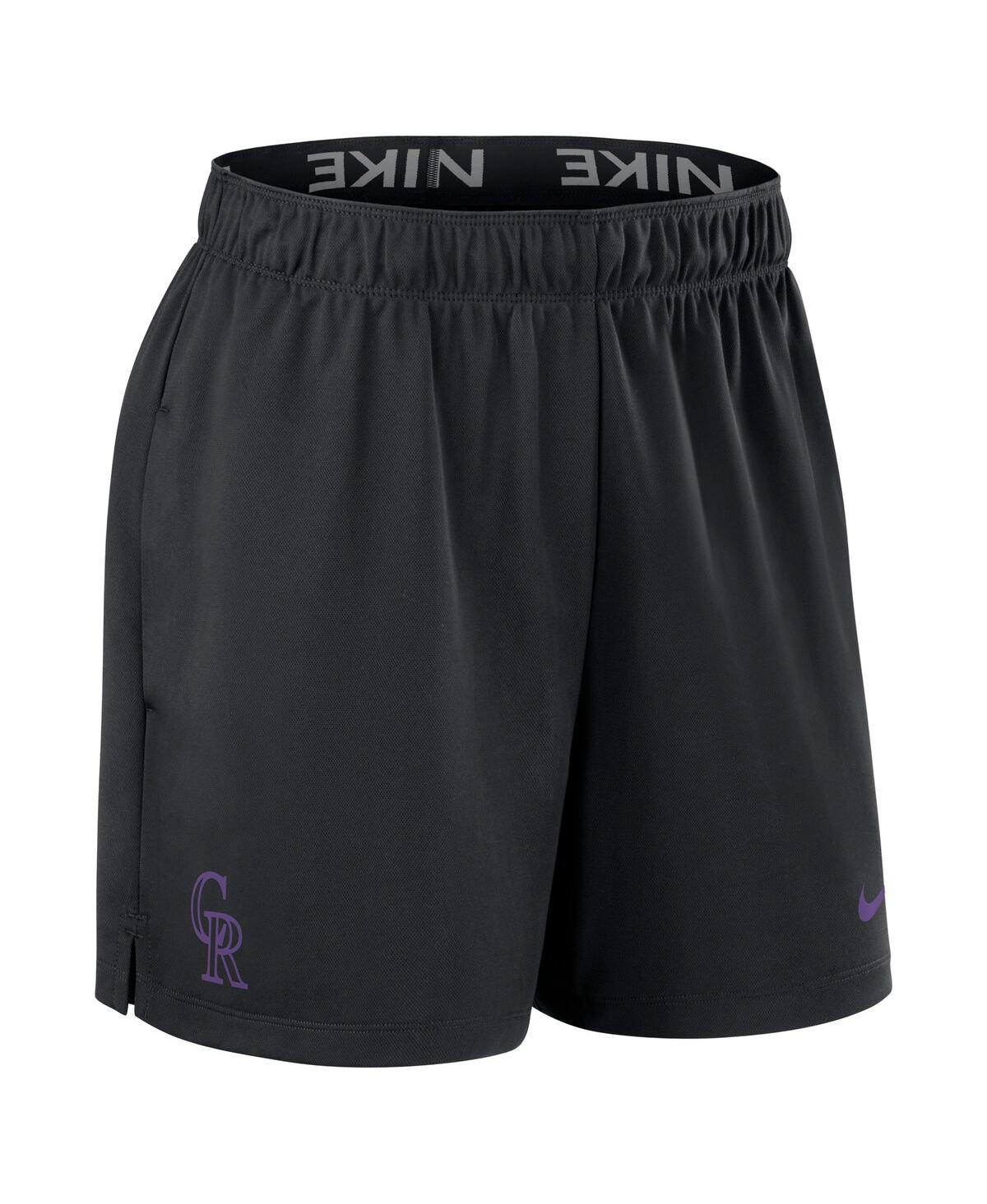 Nike Women'sColorado Rockies Authentic Collection Knit Shorts - Black