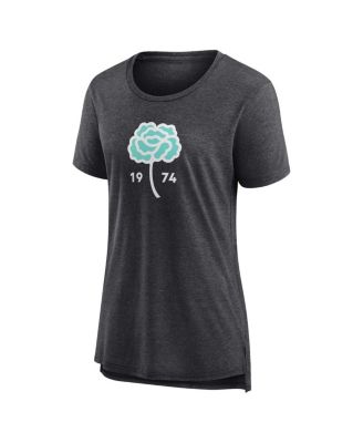 Women's Heather Charcoal Seattle Sounders FC Distressed Carnation Tri-Blend T-Shirt