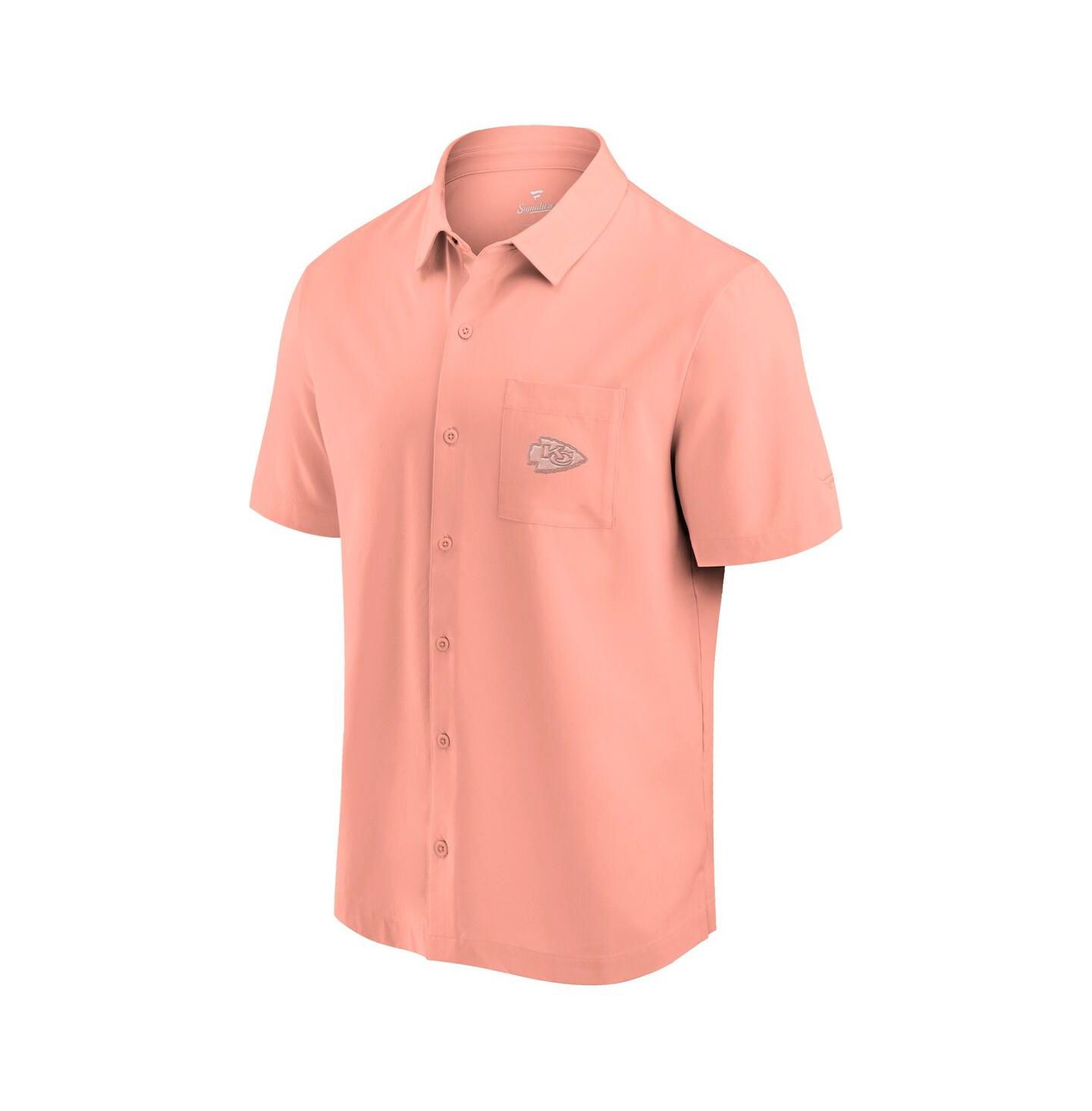 Мужская рубашка Fanatics Coral Kansas City Chiefs Front Office Button-Up — фото 3