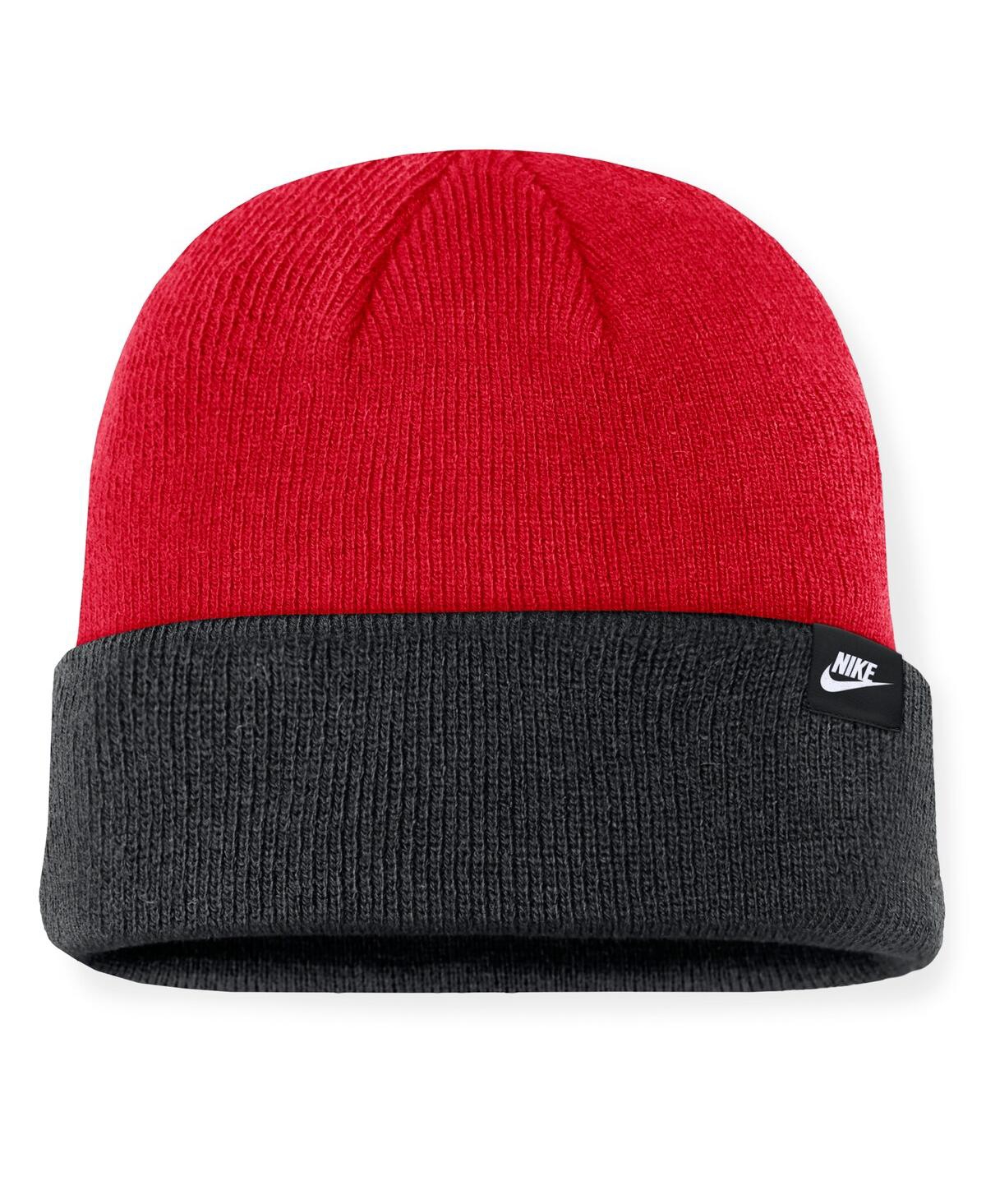Nike Men'sBlack Georgia Bulldogs Legacy Terra Cuffed Knit Hat - Red, Black
