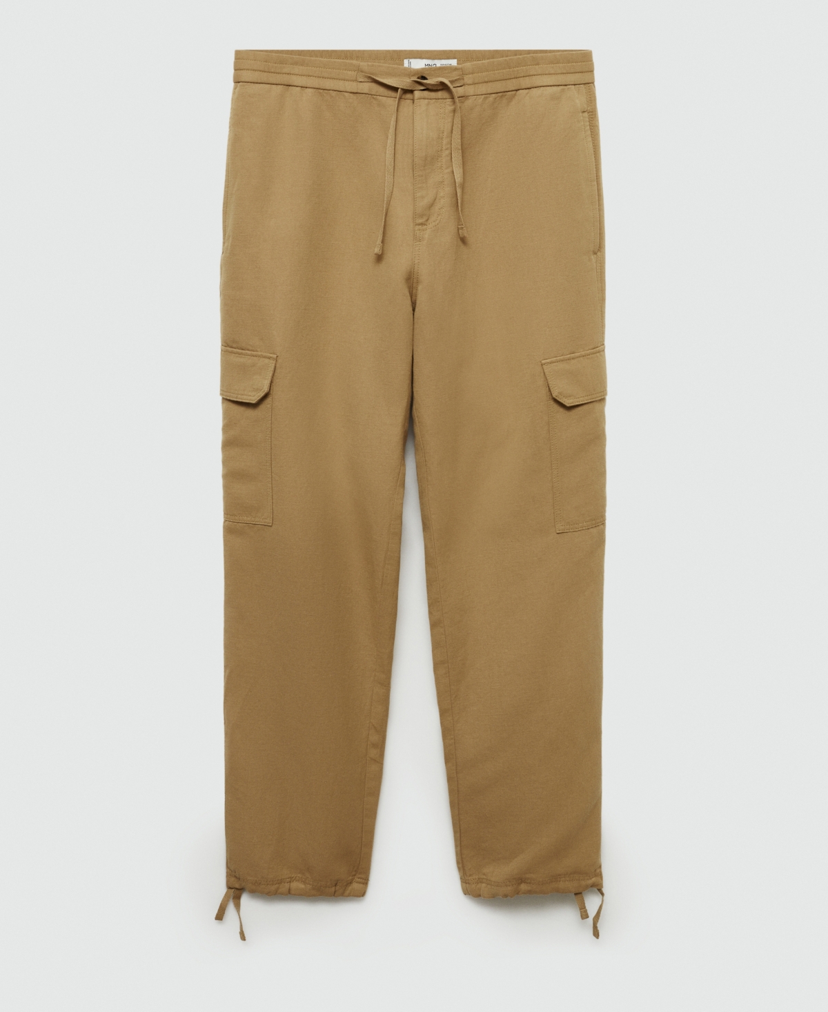 Mango Men's Cotton-Linen Cargo Pants