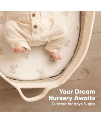 Bassinet Sheet for Baby Girls, Boys, 2-Pack Isla Fitted Bassinet Sheets, Bassinet Mattress Sheets