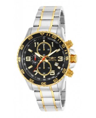 Men's Specialty Quartz Chronograph Black Dial Stainless Steel Bracelet Watch