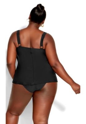 Women's Plus Size V Tiered Tankini Top