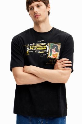 Men's Japanese-style illustration T-shirt