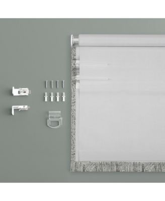 Talmage Tonal Geometric 100% Blackout Cordless Roman Shade