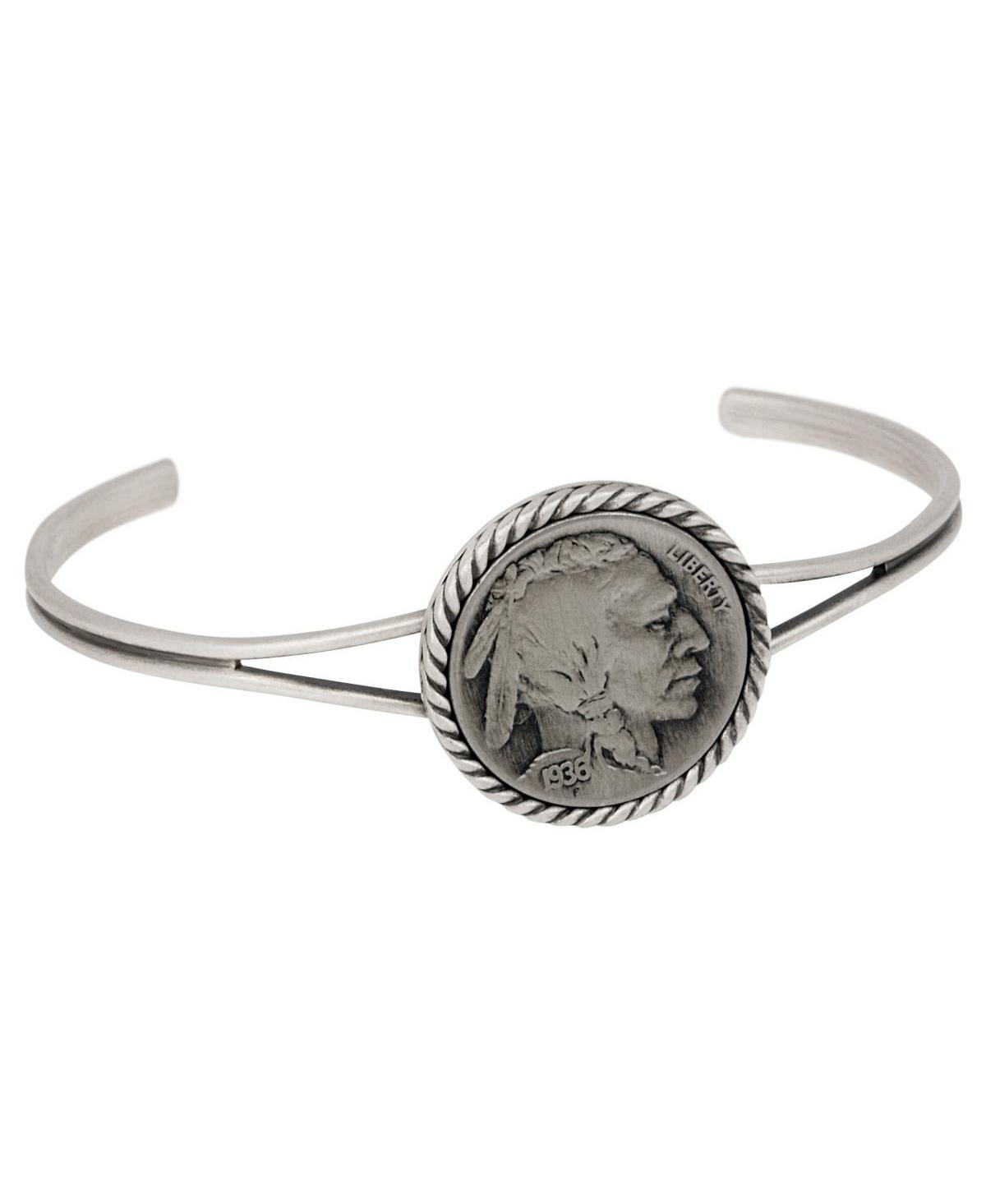 16326 Buffalo Nickel Cuff Bracelet - Silver
