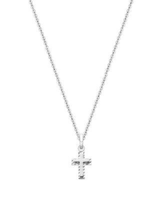 Kids 14K Gold Beautifully Beveled Cross Necklace