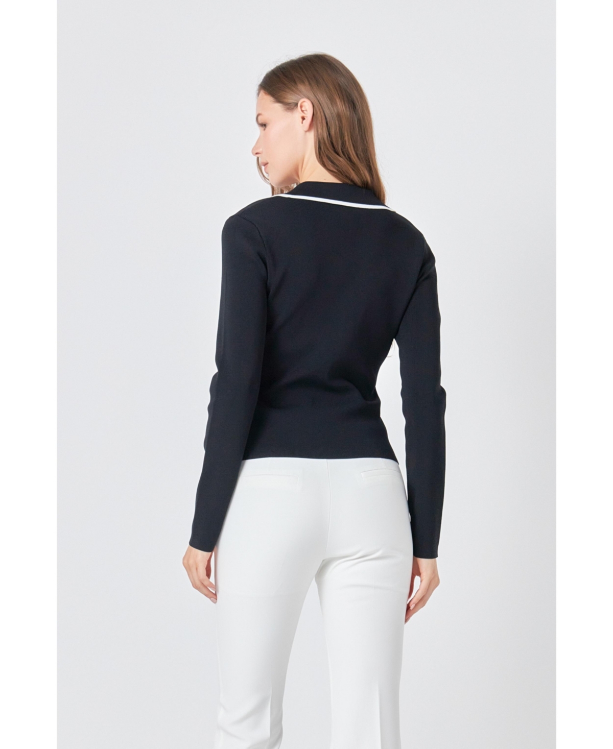 endless rose Women's Binded Collared Top