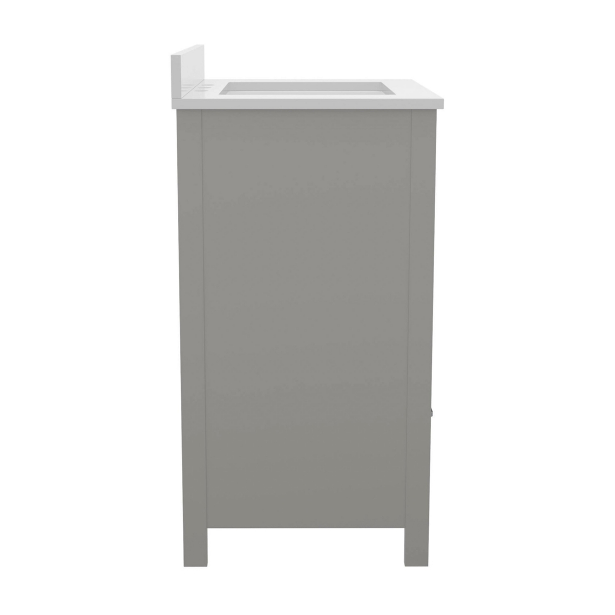 Merrick Lane Argos Single Sink Bathroom Vanity With Undermount Basin, Soft-Close Cabinet, Easy-Glide Drawer, And Carrara Marble Finish Countertop - Gr
