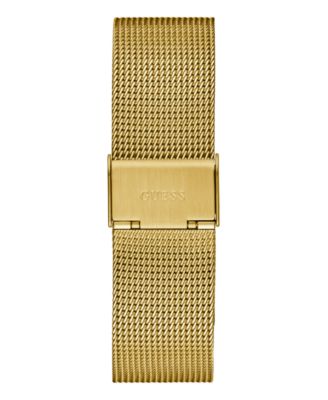 Men's Analog Gold Tone Mesh Watch, 44mm