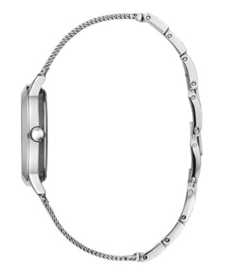 Women's Analog Silver Tone Steel Watch, 30mm