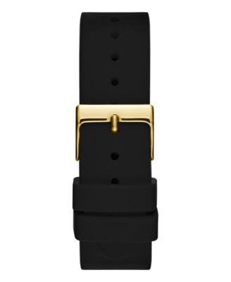 Women's Analog Black Silicone Watch, 40mm